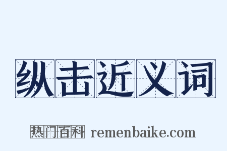 纵击近义词是什么意思的图片